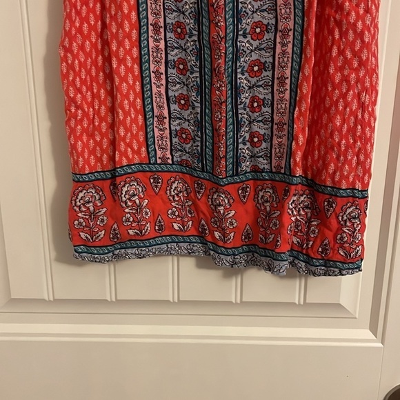 Aeropostale‎ Tank Dress women’s Small Floral  print and color blocking red/blue - Picture 3 of 7